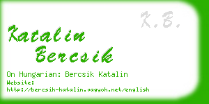 katalin bercsik business card